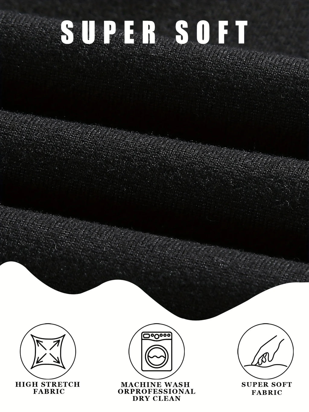 Women's 3-Pack Black Fleece Wide Leg Pants High Waist Thickened Warm Trousers for Daily Wear & Lounge