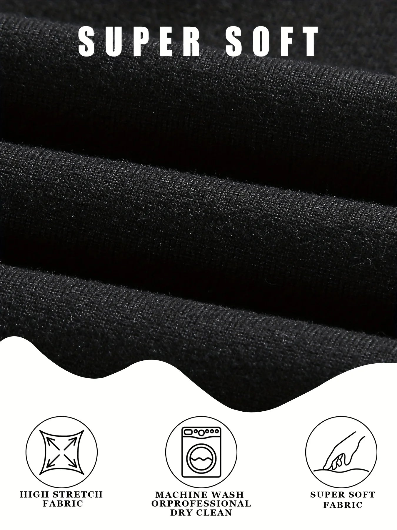 Women's 3-Pack Black Fleece Wide Leg Pants High Waist Thickened Warm Trousers for Daily Wear & Lounge