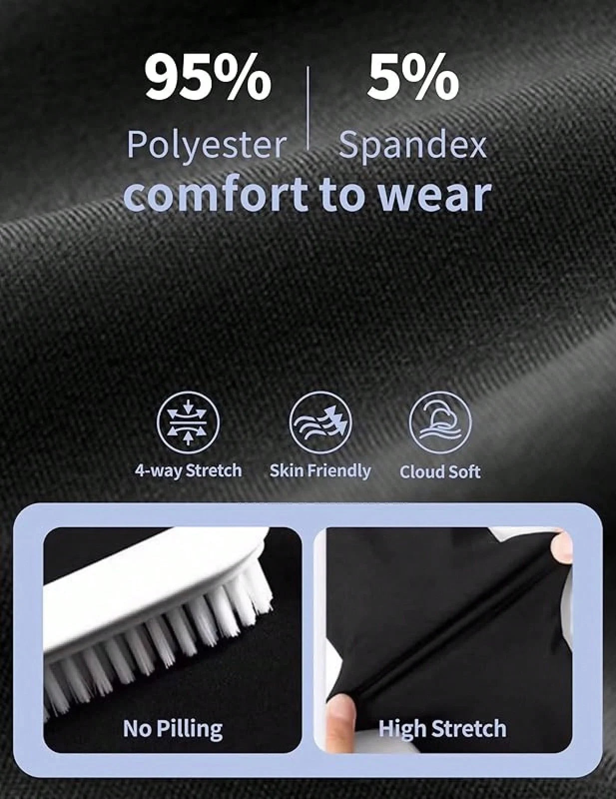 5-Pack High Stretch Yoga  Sweat Absorbent Breathable ,With Pockets