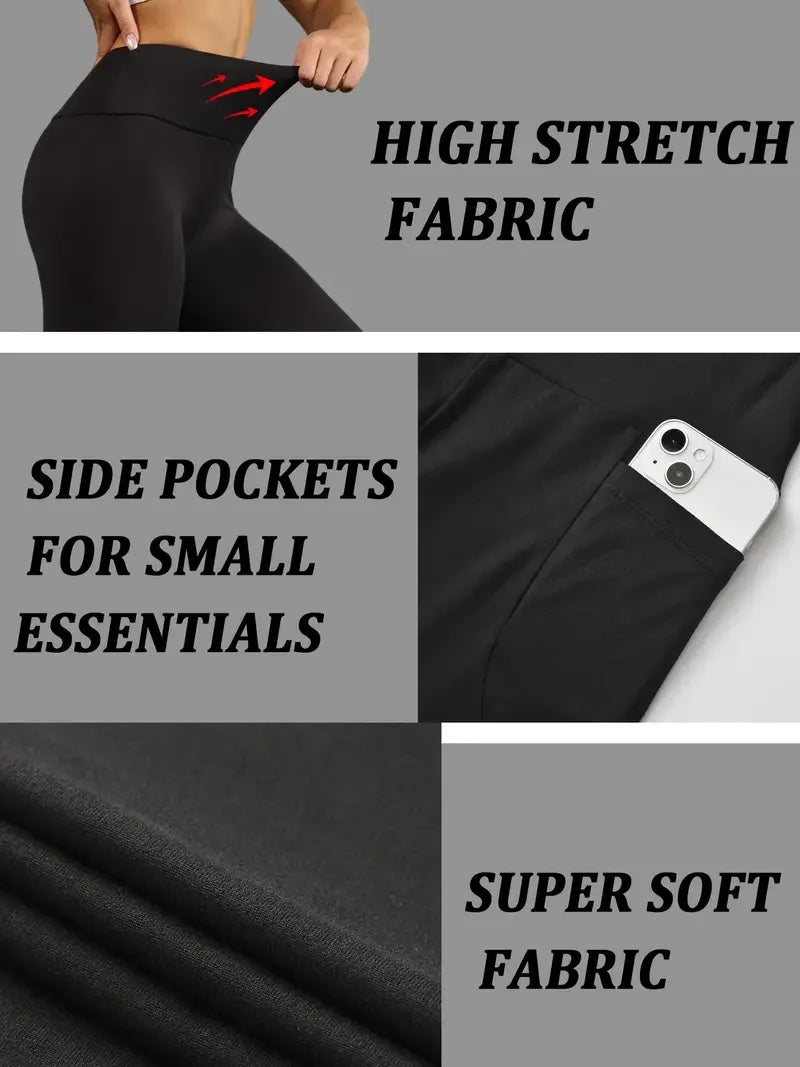 5-Pack High Stretch Yoga  Sweat Absorbent Breathable ,With Pockets
