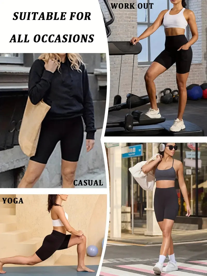 5-Pack High Stretch Yoga  Sweat Absorbent Breathable ,With Pockets