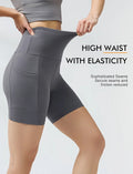 5-Pack High Waist Shorts, Stretch Quick-Drying Breathable with Pocket Design