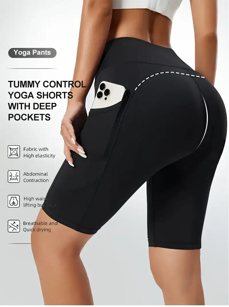 5-Pack High Stretch Yoga  Sweat Absorbent Breathable ,With Pockets