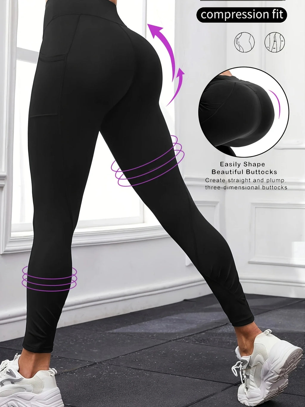 4pcs High Waisted Capri Pants For Women With Pockets, Super Soft Tummy Control No See Through Workout Running Yoga Athletic Legg