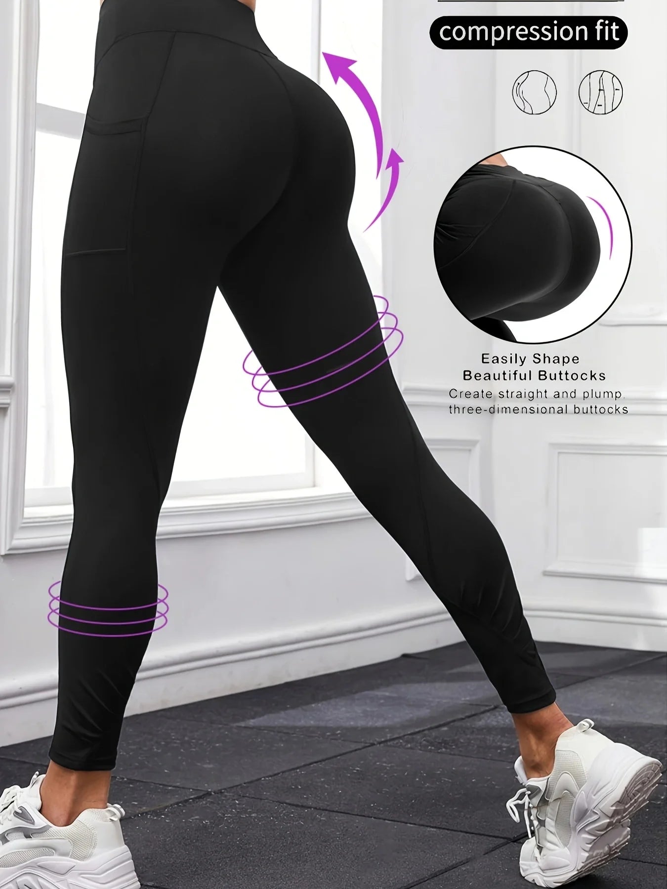 4pcs High Waisted Capri Pants For Women With Pockets, Super Soft Tummy Control No See Through Workout Running Yoga Athletic Legg