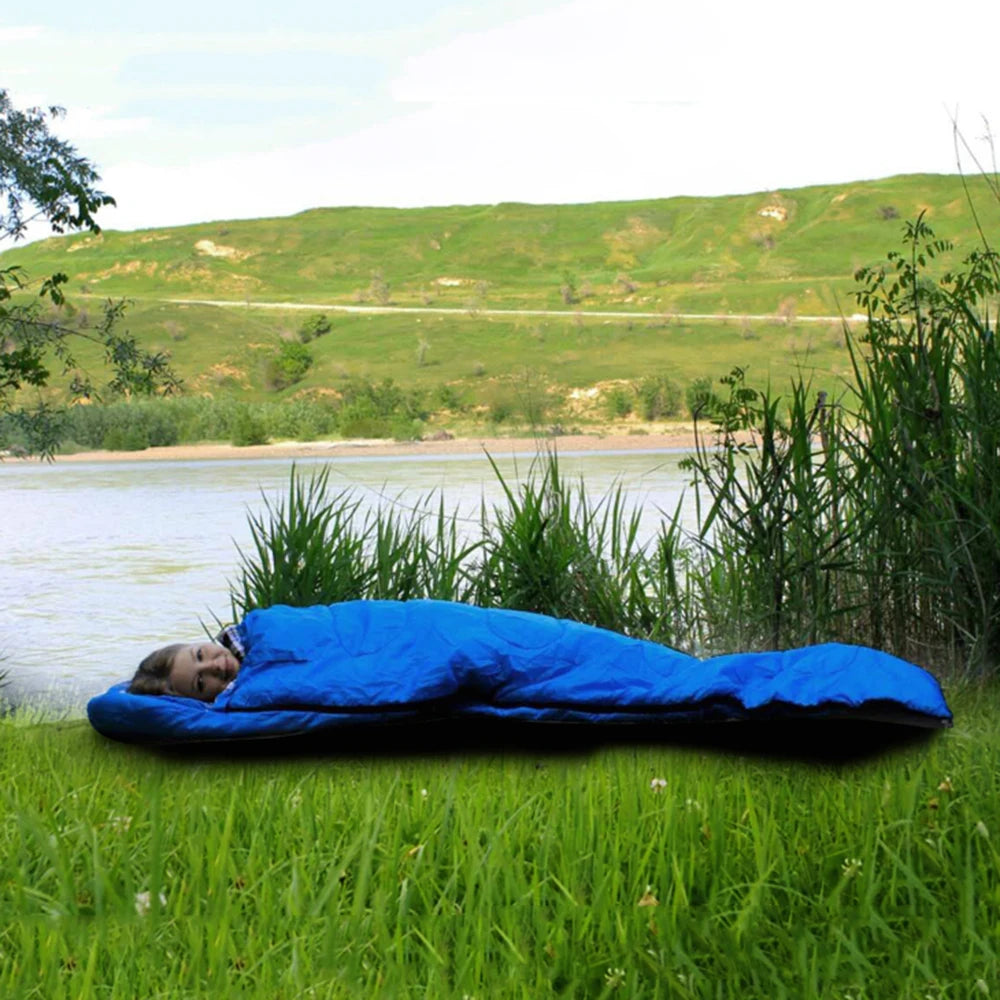 Flannel Sleeping Bag with Pillow for Adult Kids Winter, and storage sack