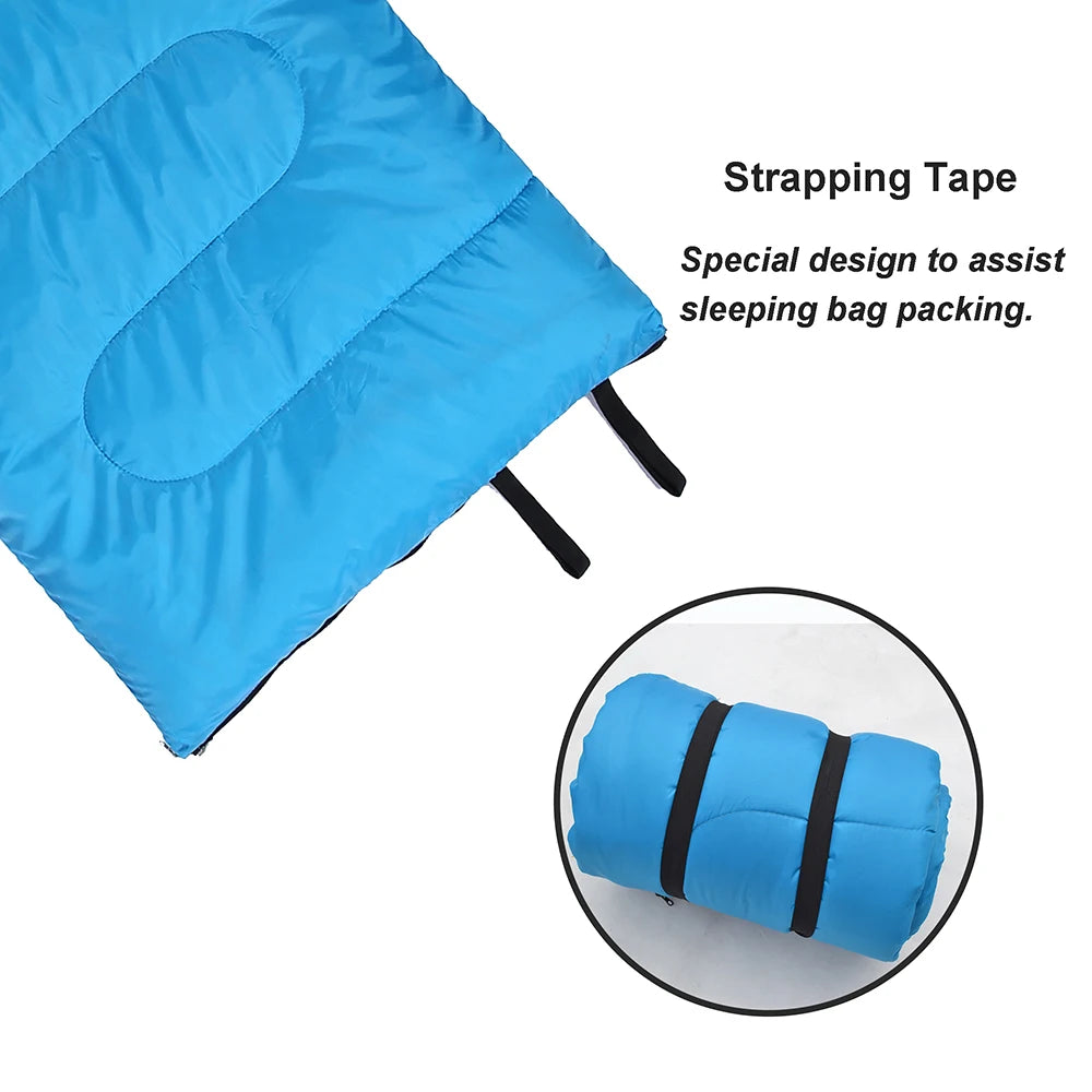 Flannel Sleeping Bag with Pillow for Adult Kids Winter, and storage sack