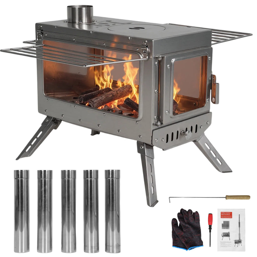 Weatherproof Chimney Pipe Portable Burning Stove Rust Proof for Tents Shelters