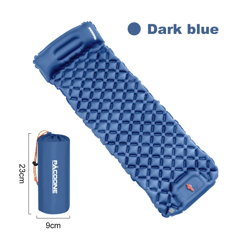 Camping Inflatable Mattress Built-in Pump Ultralight  With Headrest