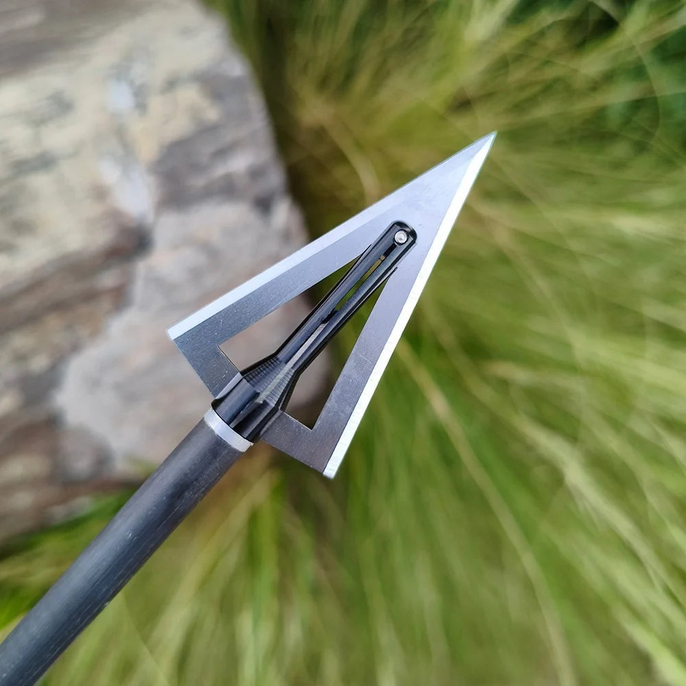 Archery Broadheads 12pcs 120grain Screw-in Aluminum Steel Arrowheads
