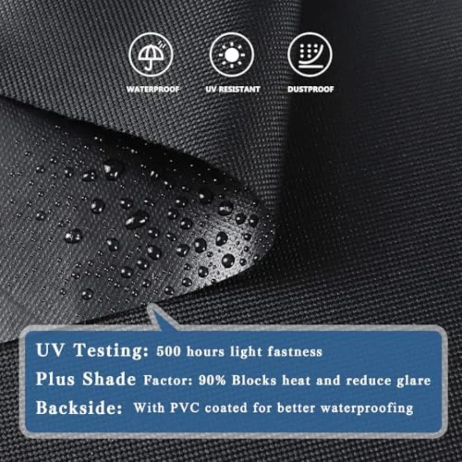 20 Mil Black Waterproof Tarp 7×12ft Heavy Duty Canvas Cover
