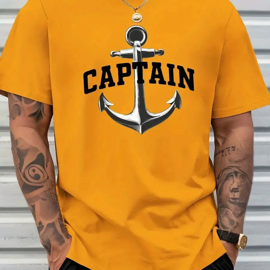 【New Arrival】Men's Captain Anchor Graphic T-Shirt
