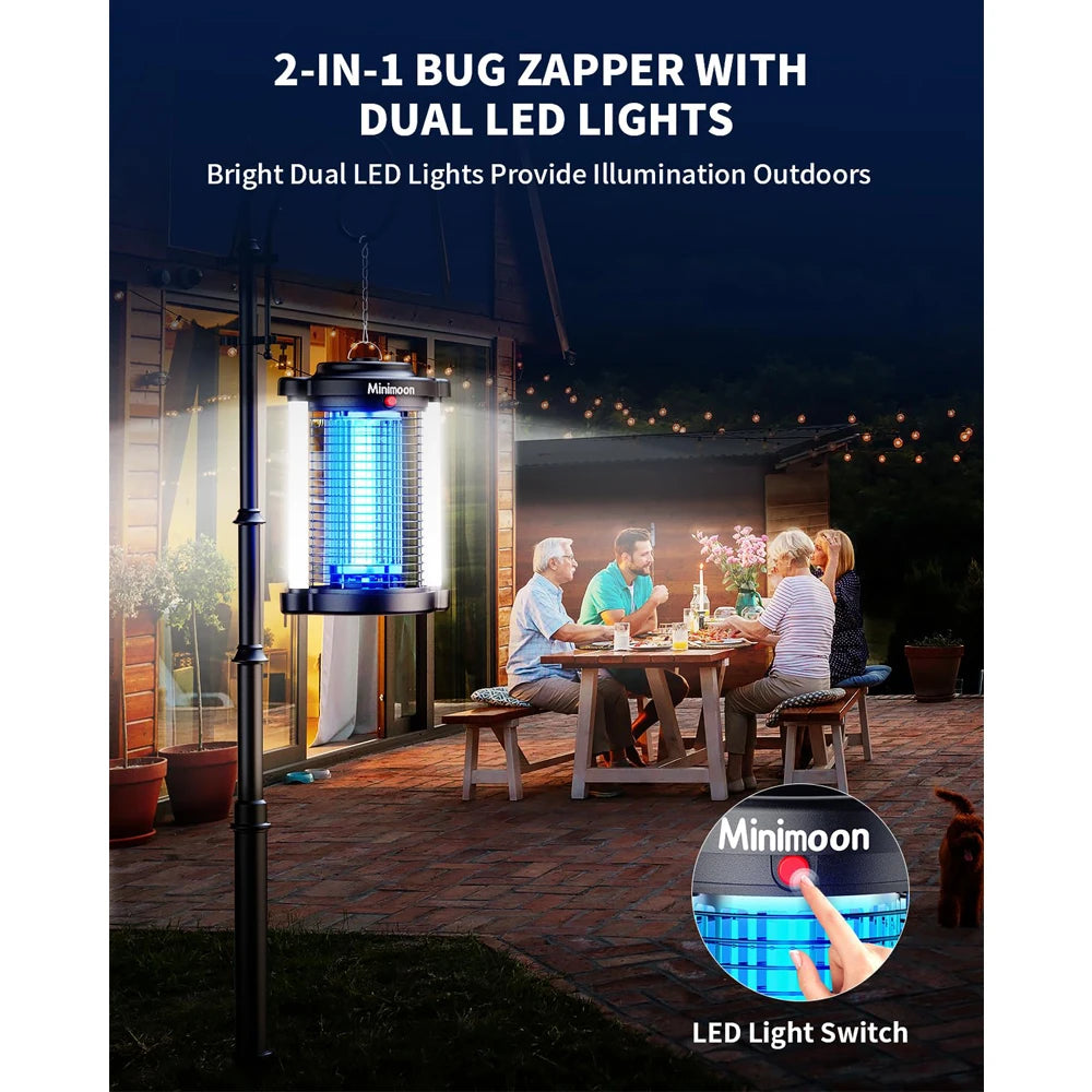 Outdoor Mosquito Zapper with Dual LED Light 4200V 15W