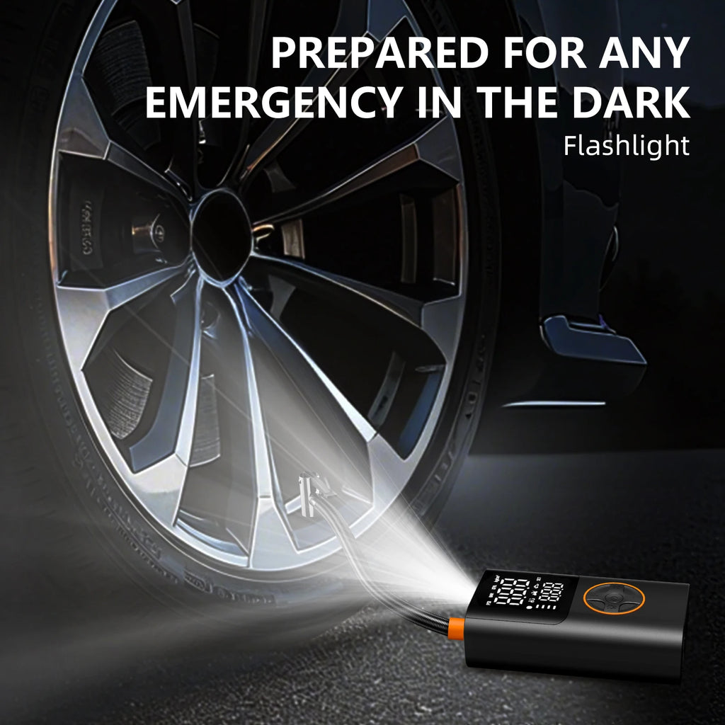 Wireless Air Compressor 150PSI Air Pump Portable Digital Tire Inflator with USB Output for Car Motorcycle Bicycle Ball