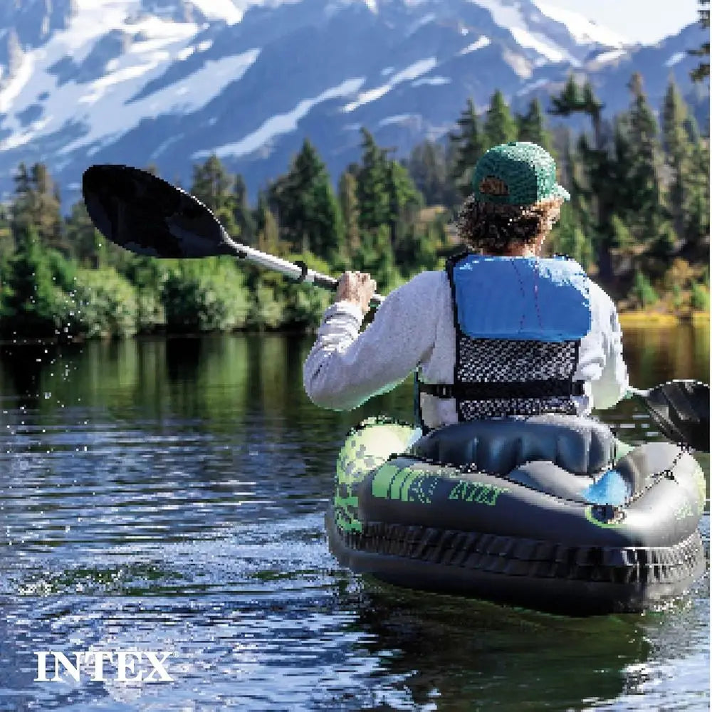 Inflateable Kayak with 86in Paddles and High-Output Pump – SuperStrong PVC – Adjustable Seat with Backrest