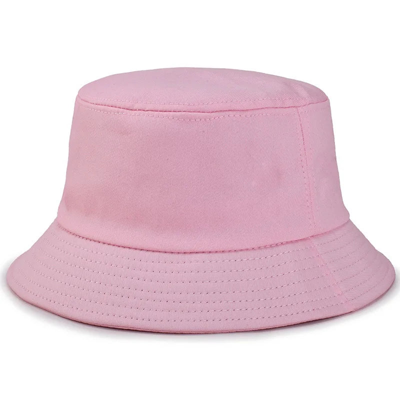 100% Pure Cotton Solid Color Bucket Hat