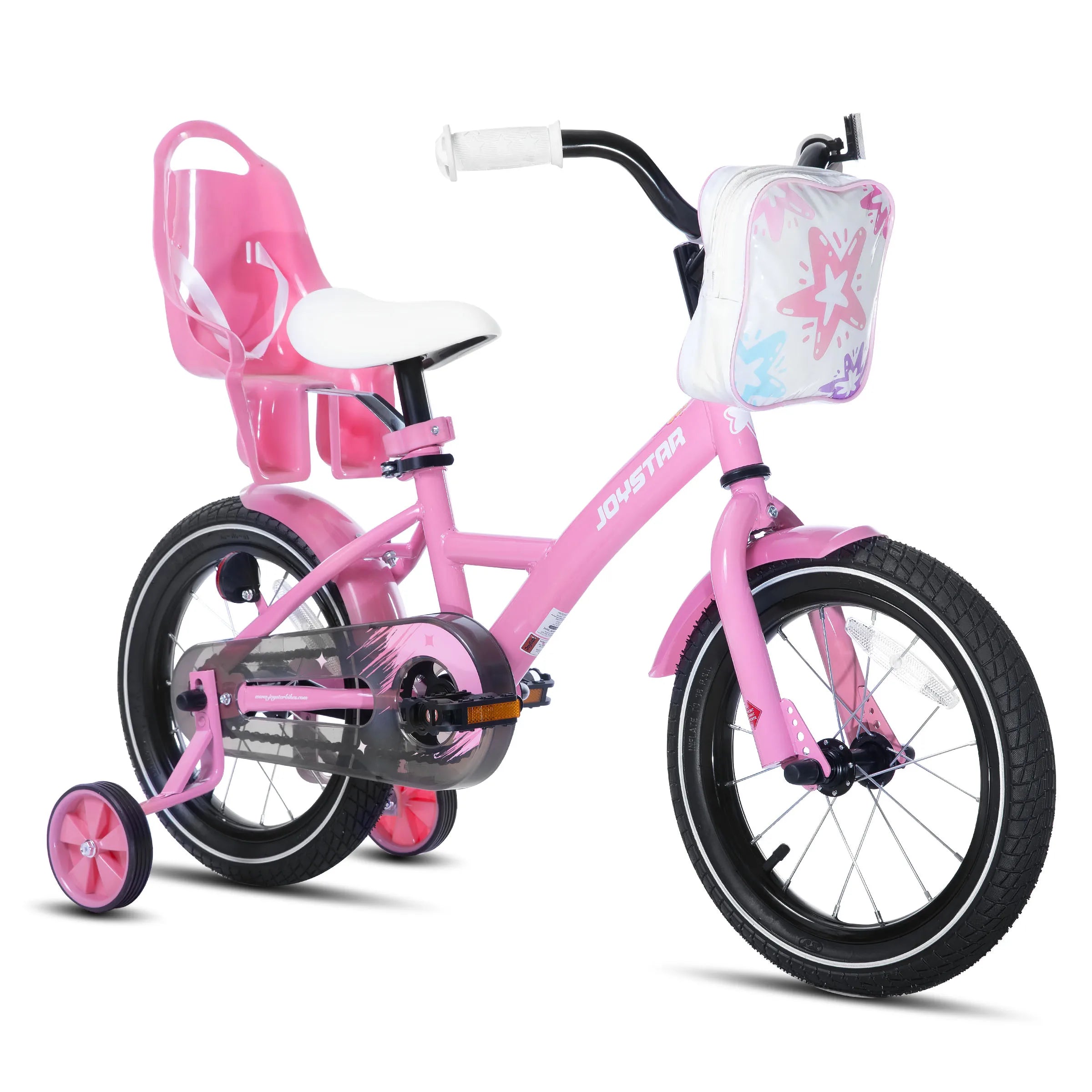 Joystar 14 16 20 Inch Kids Bike for Girls Ages 3-10 Years, Girls' Bikes with Training Wheels, Streamers, Basket and Doll Seat