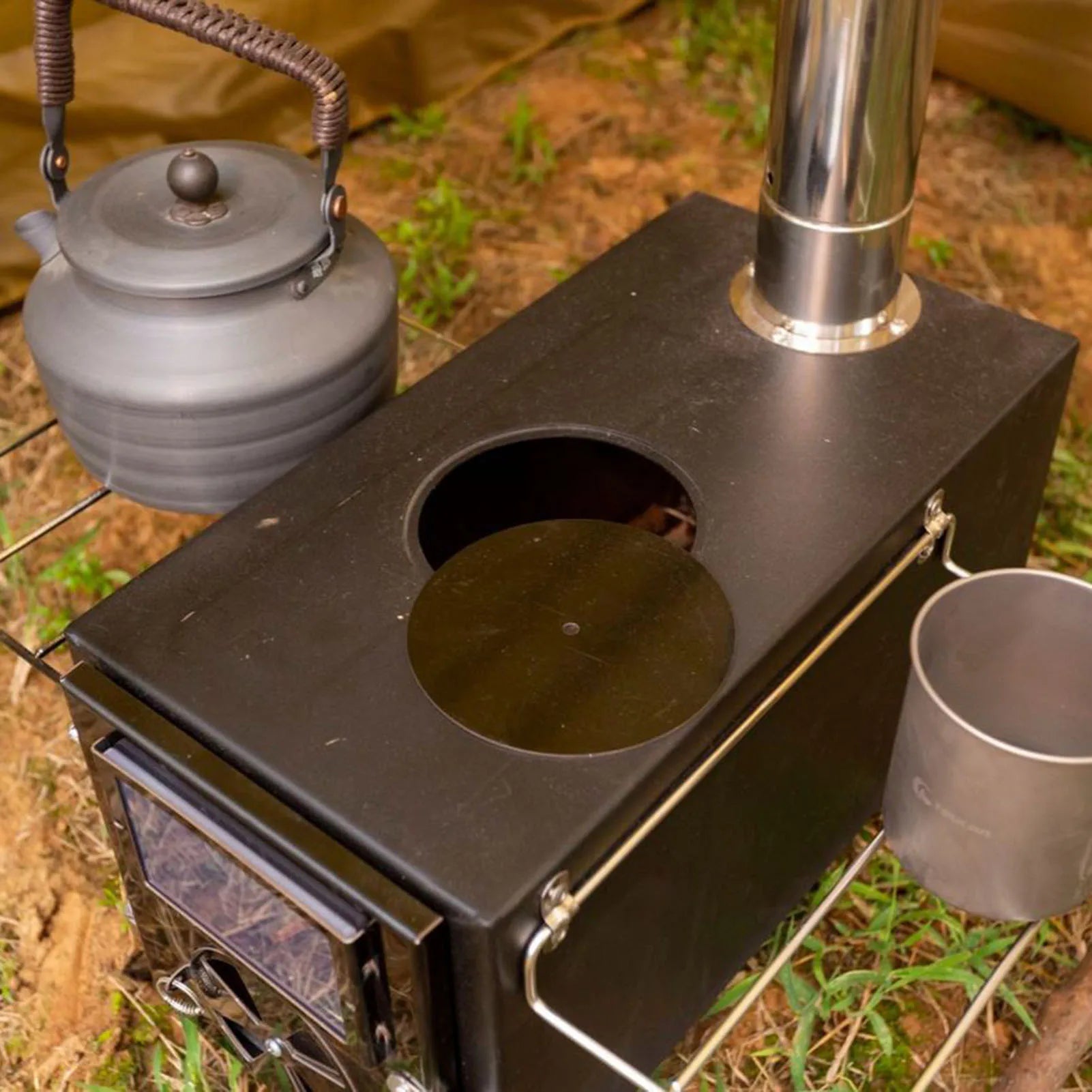 Folding FireWood Stove Portable Carbon Steel