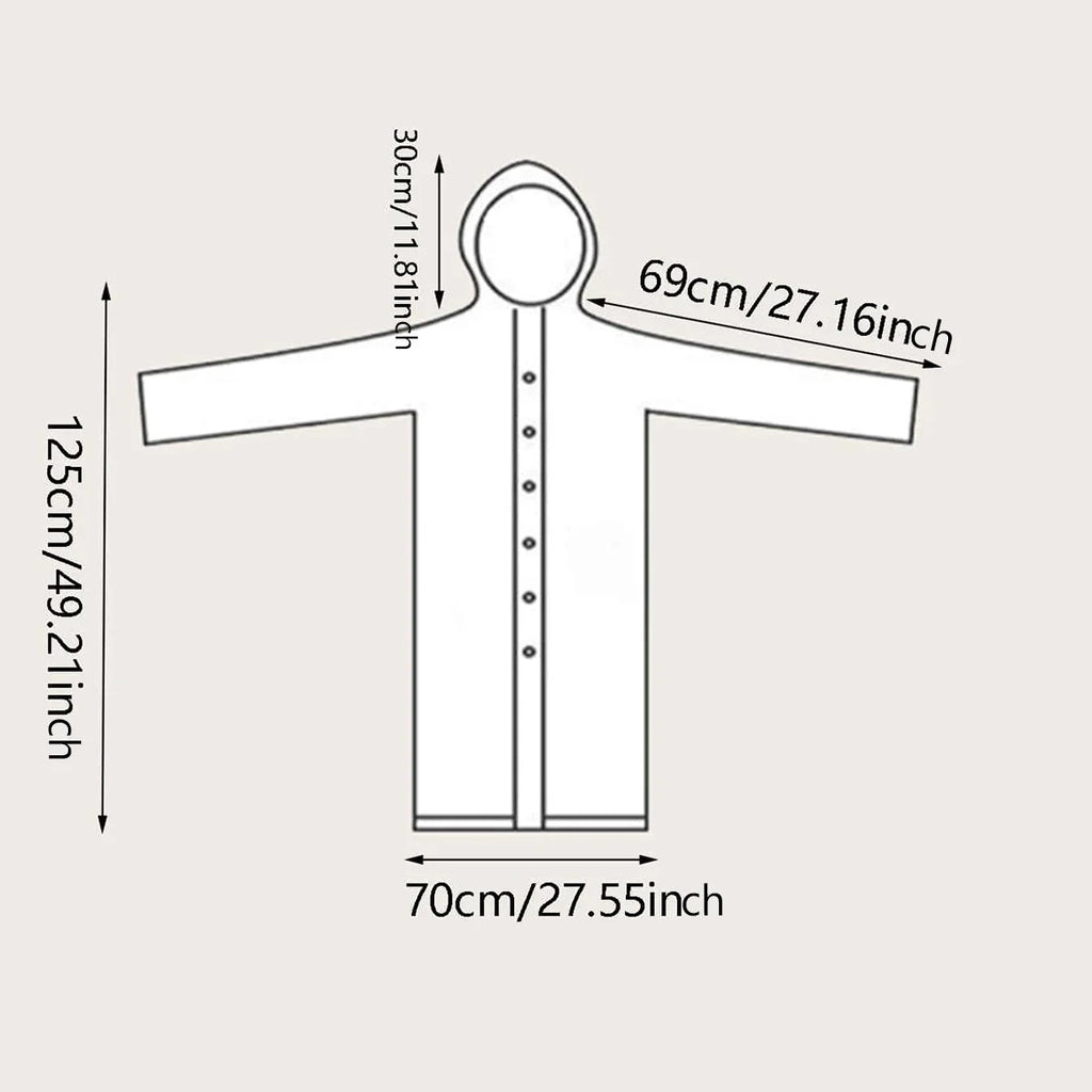 Outdoor Lightweight One-piece Long Raincoat for Men and Women