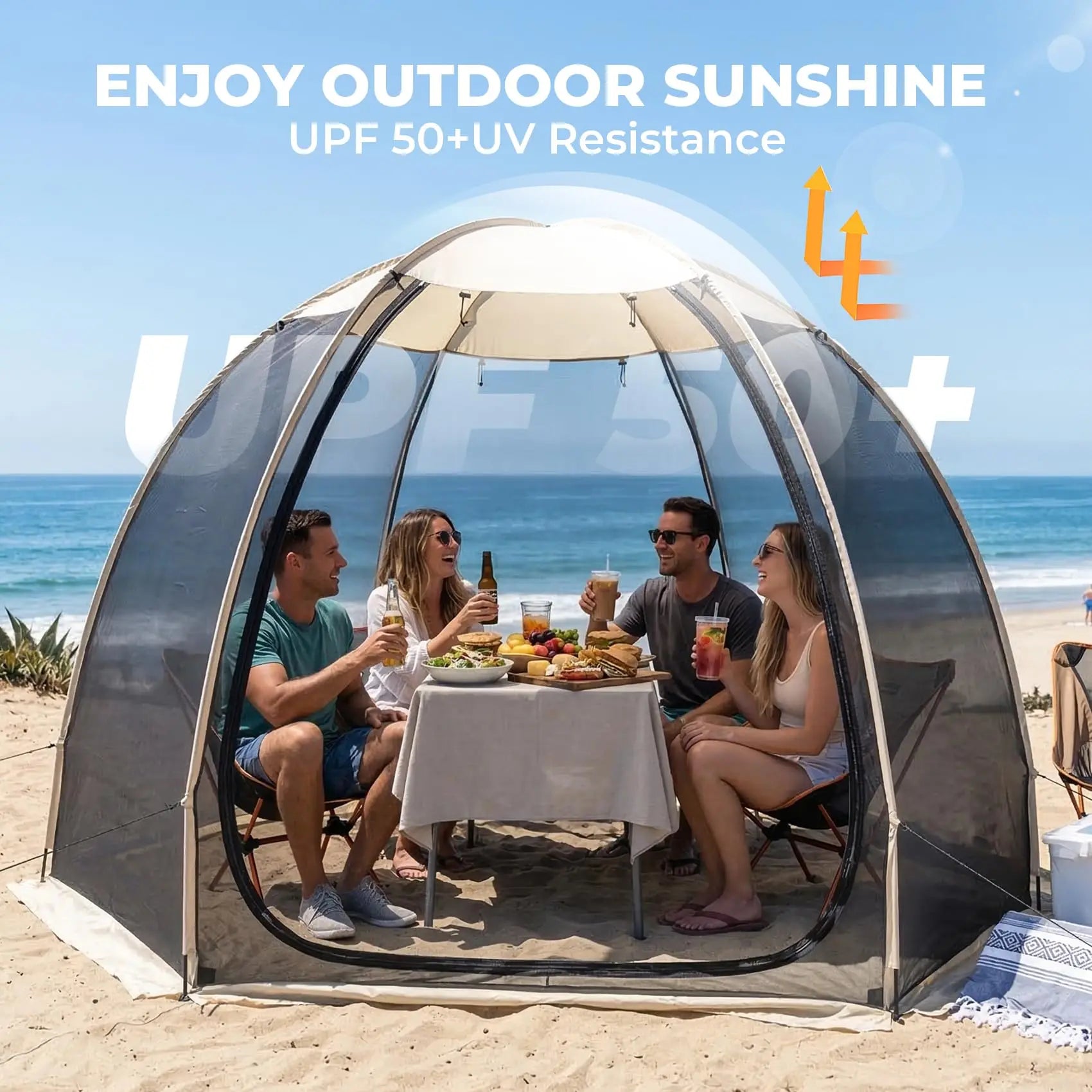 Pop Up Screen House Tent 10x10 Ft