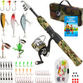 Kids Fishing telescopic rod with Reel, Tackle Bag, and guide.