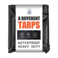 20 Mil Black Waterproof Tarp 7×12ft Heavy Duty Canvas Cover