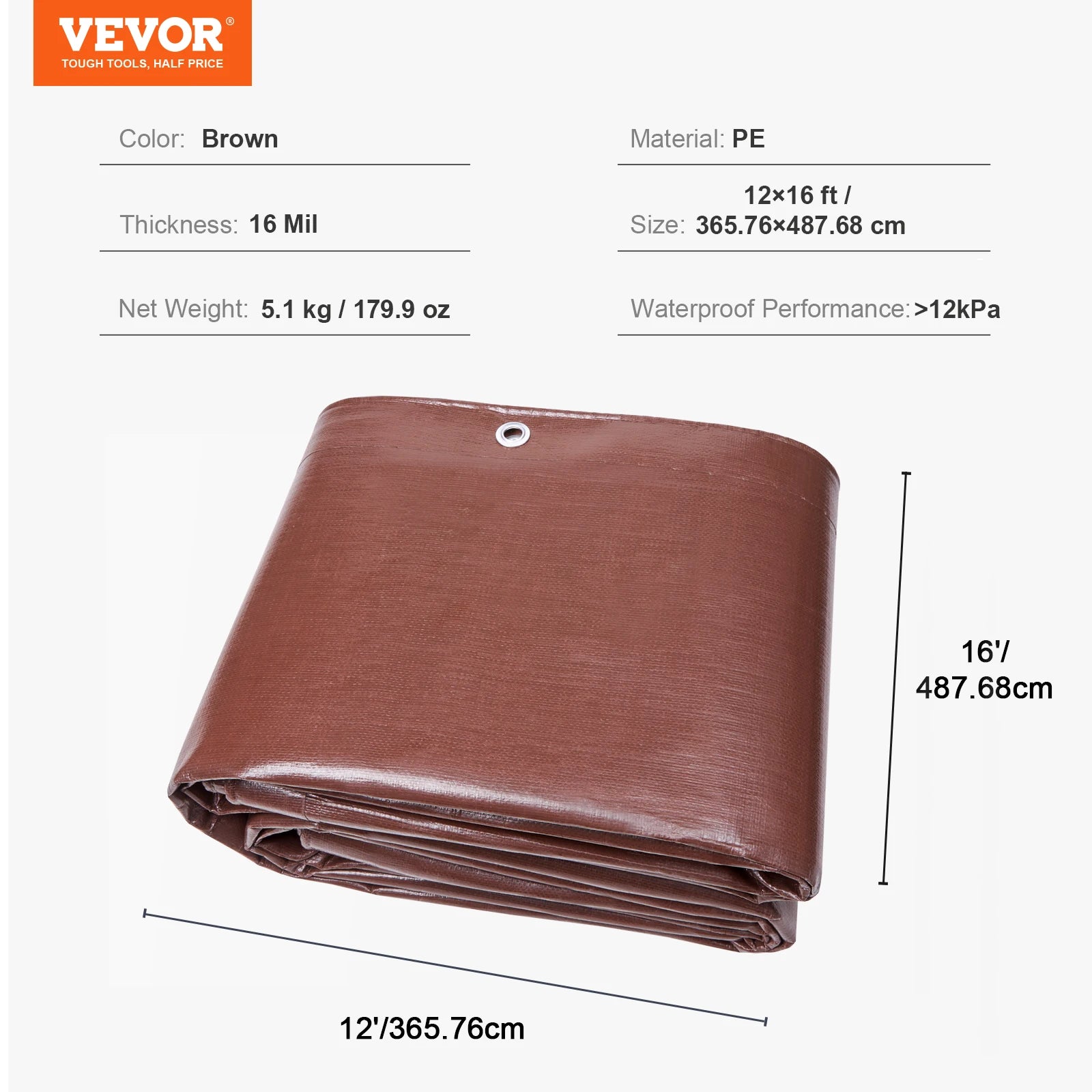 Heavy Duty Waterproof Tear Proof Poly Plastic Tarp
