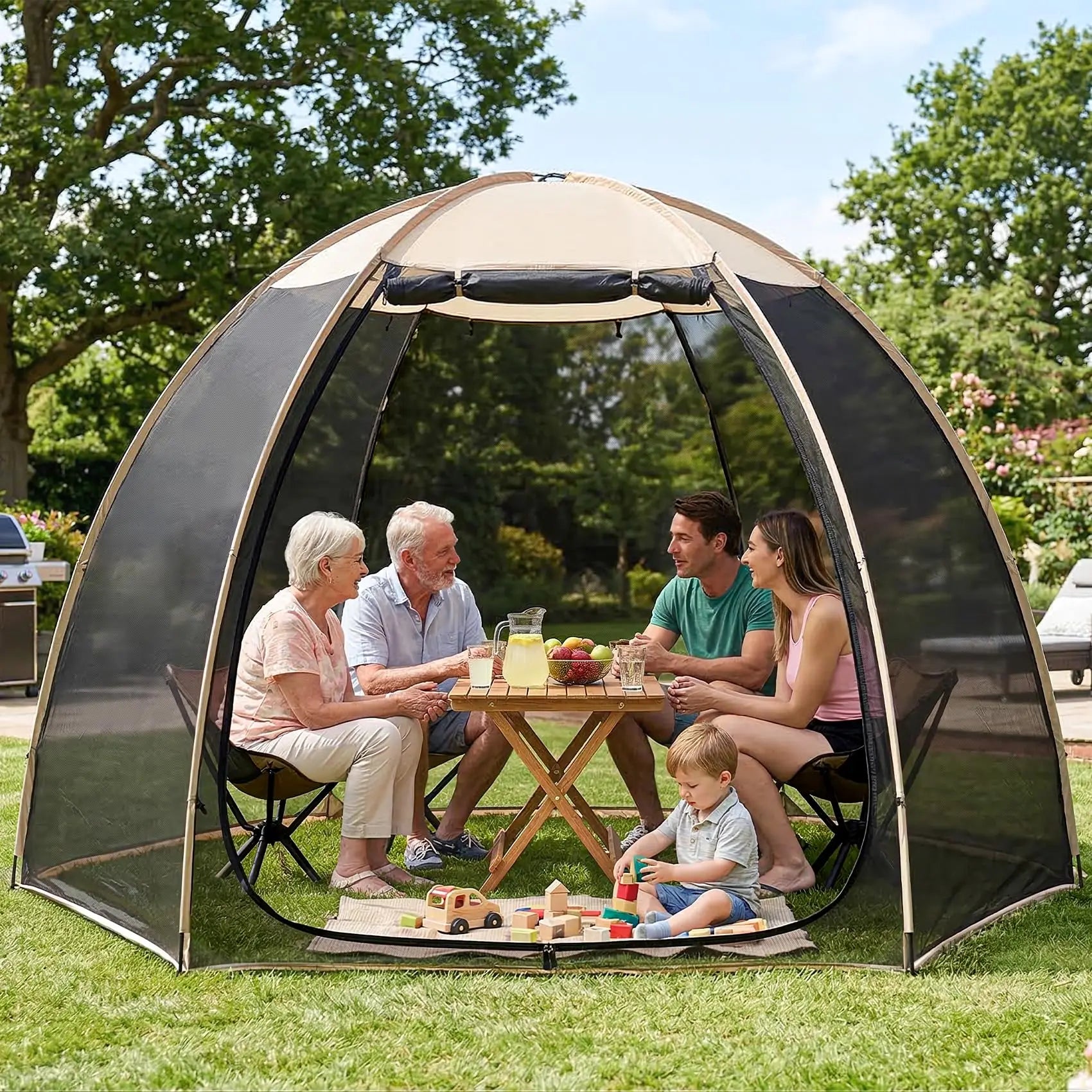 Pop Up Screen House Tent 10x10 Ft