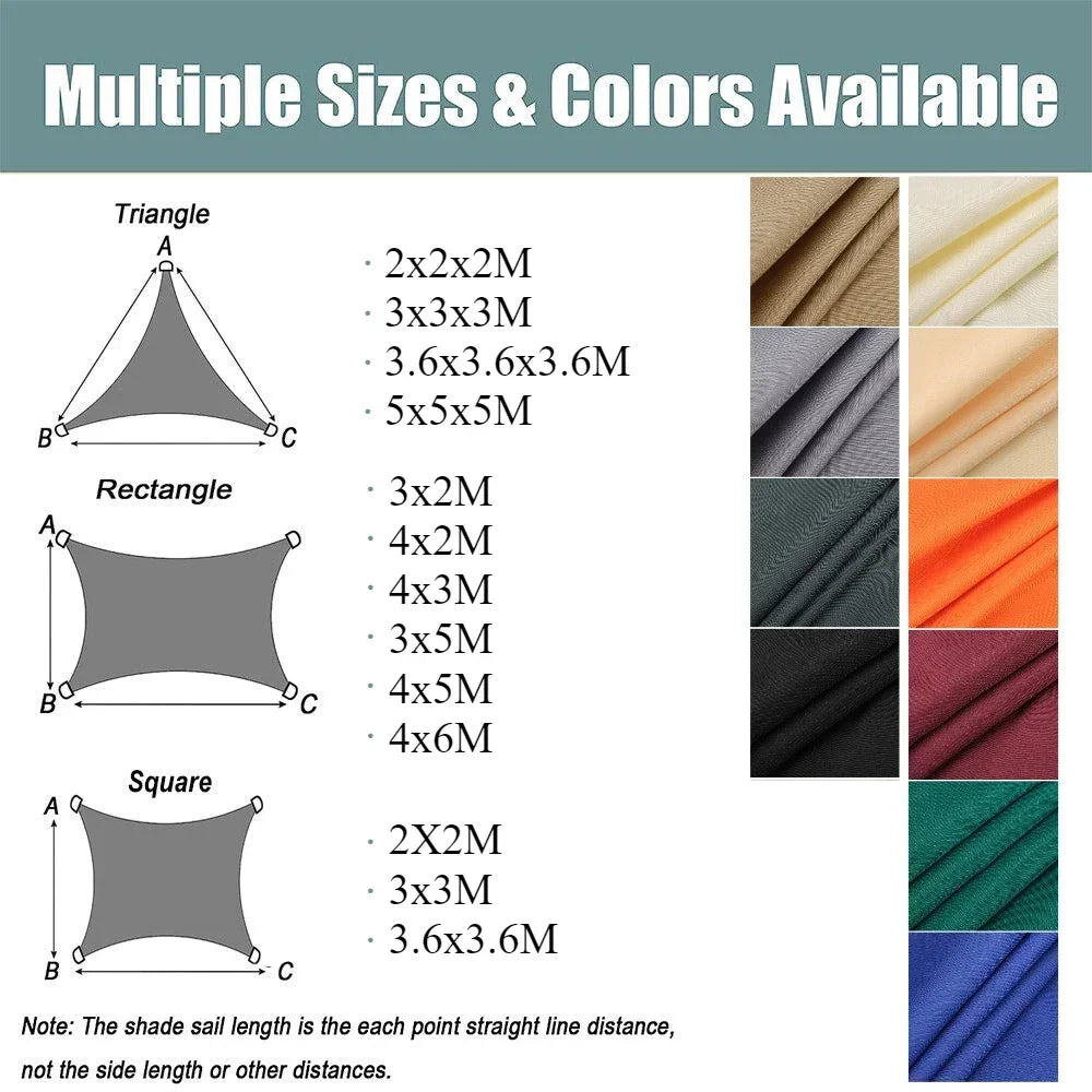Waterproof Sunshade Protection Shade Sail Awning