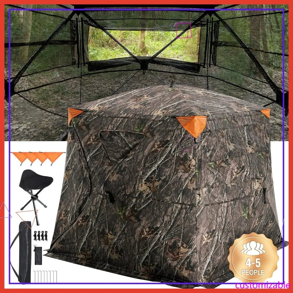 Portable Camouflage Hunting Blind  360° View, Waterproof