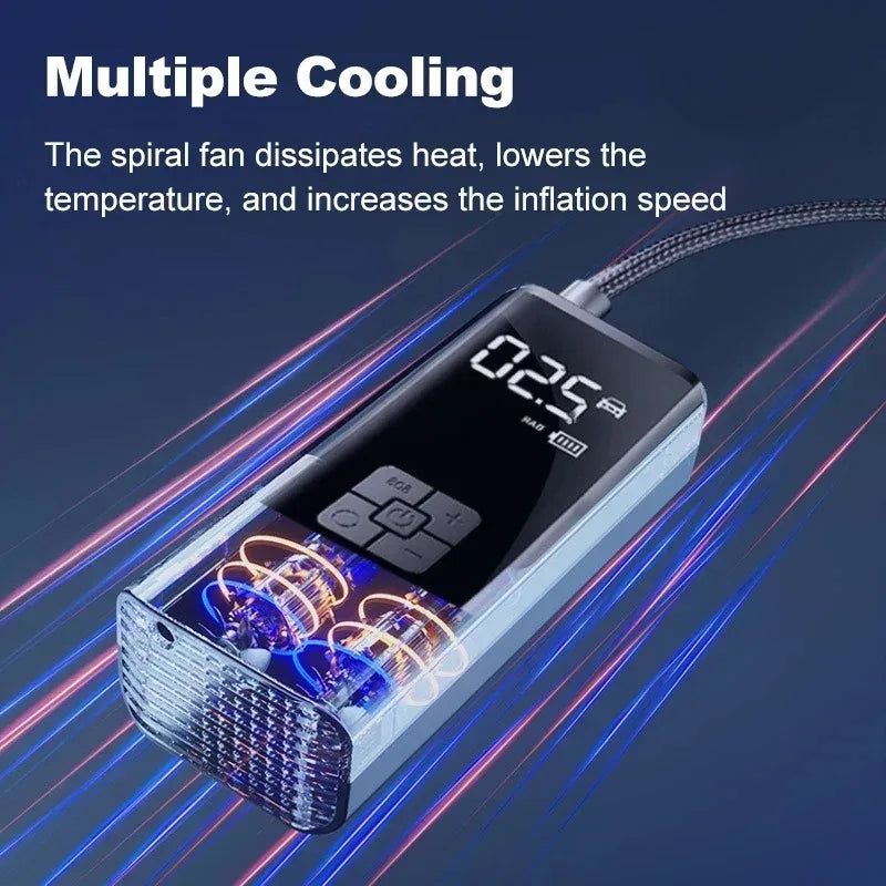 Rechargeable Portable Tire inflator for Cars, Bicycles, Motorcycles, and Balls,