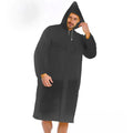 Black Fashion Adult Waterproof Hooded Raincoat