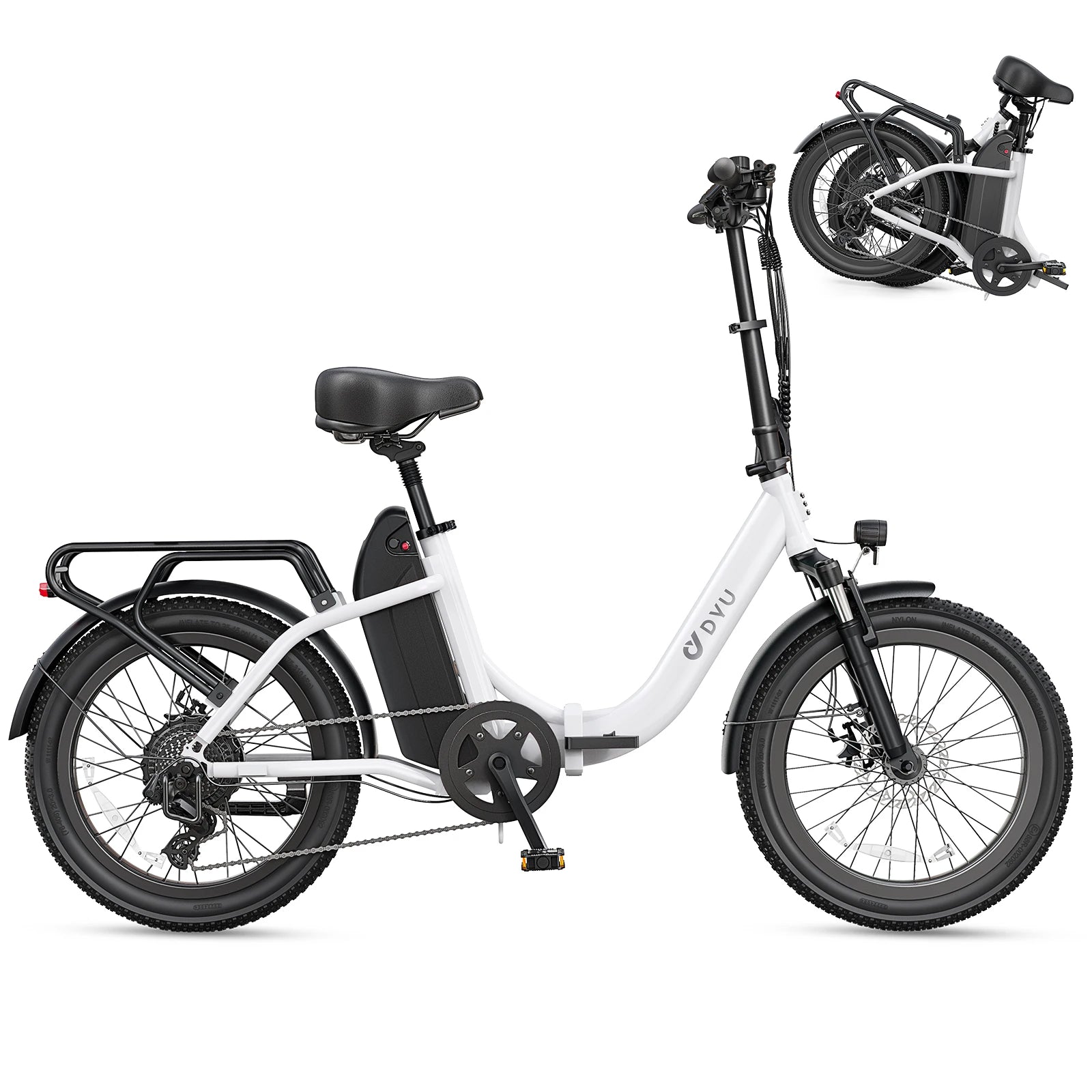 Folding 1000W Motor 48V15.6AH Lithium Battery Hydraulic Brake 20*3.0 Inch Fat Tire
