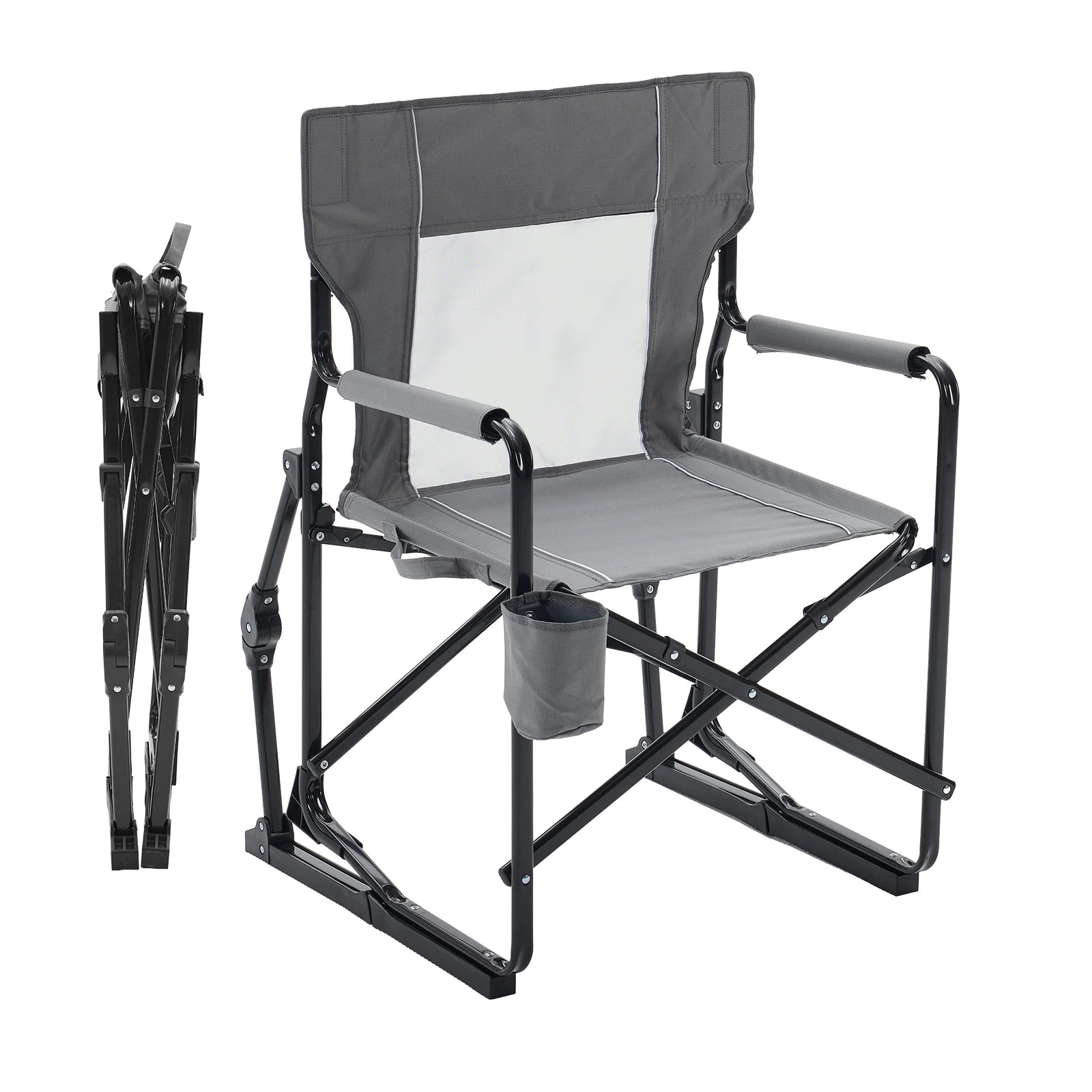 Folding Rocking Chair Portable Camping Patio Lounge Chair