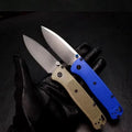 Folding Blue/khaki Handle Knife 440C Blade