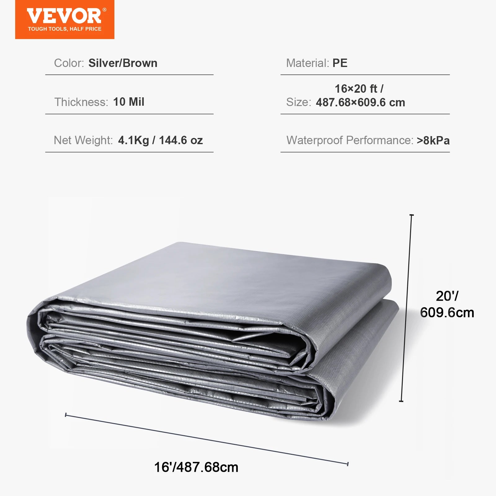 Heavy Duty Waterproof Tear Proof Poly Plastic Tarp