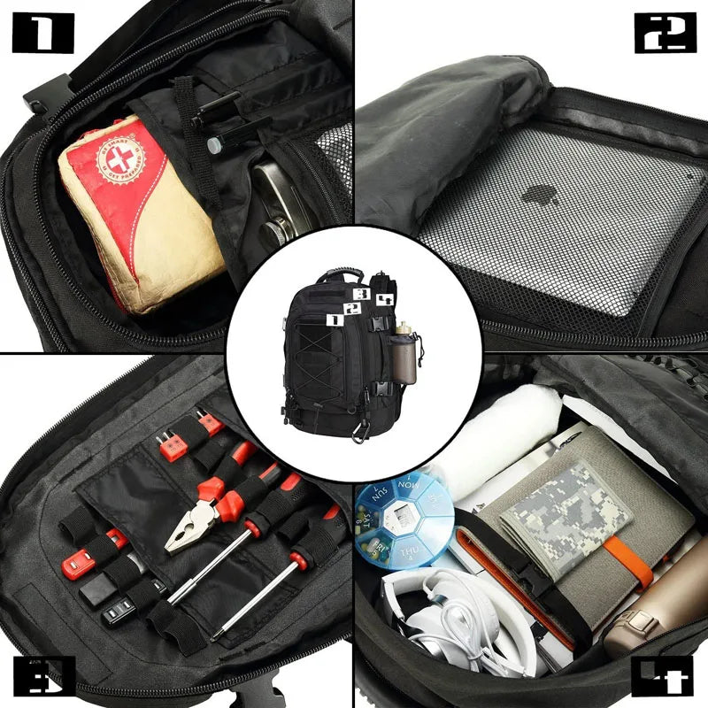 60L Military Tactical Backpack Assault Rucksack