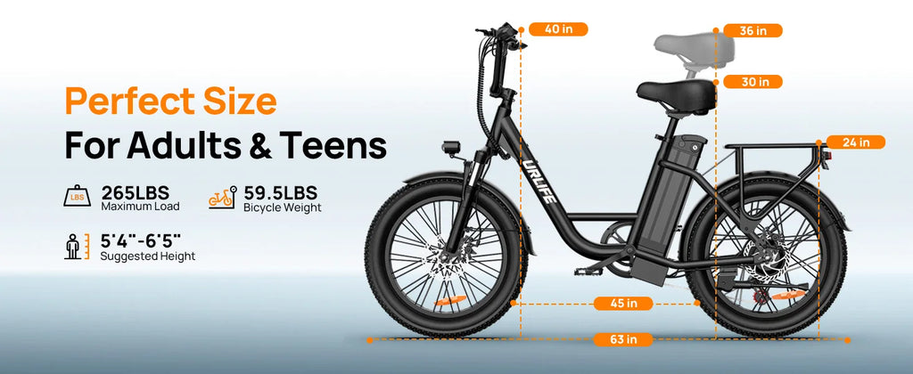 1000W E20 Electric Bike | 48V 13Ah Removable Battery, 28MPH, 7-Speed E-Bike with Dual Disc Brake