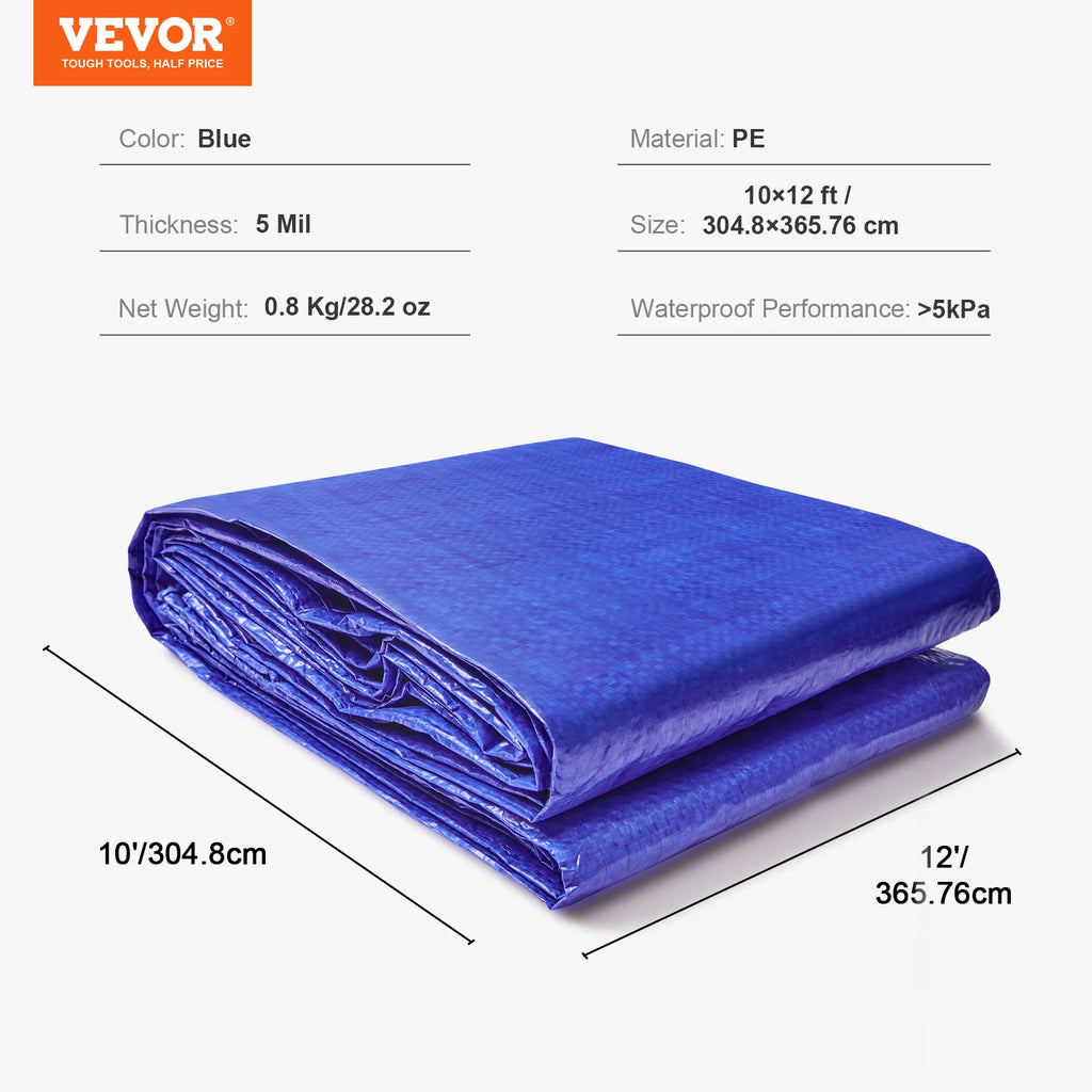 Heavy Duty Waterproof Tear Proof Poly Plastic Tarp