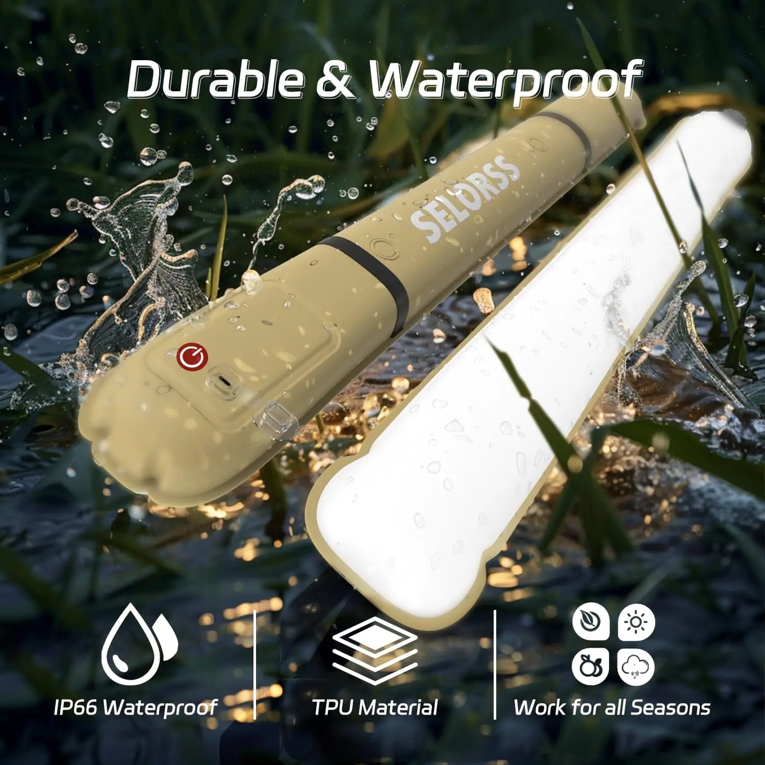 Rechargeable Portable Waterproof 2000 mAh Tent or work light