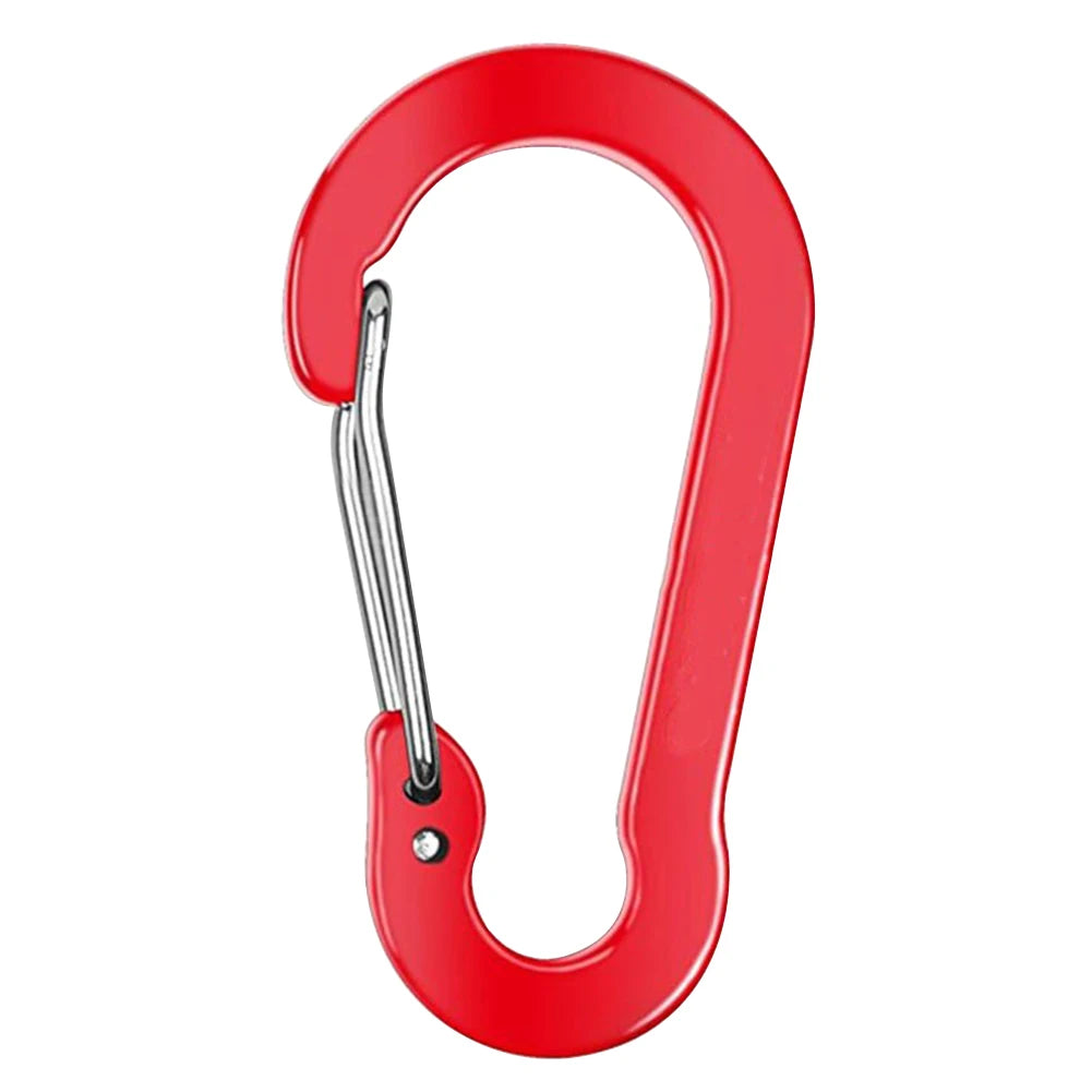 6Pcs Outdoor Carabiner Keychain D Shape Mini Carabiner