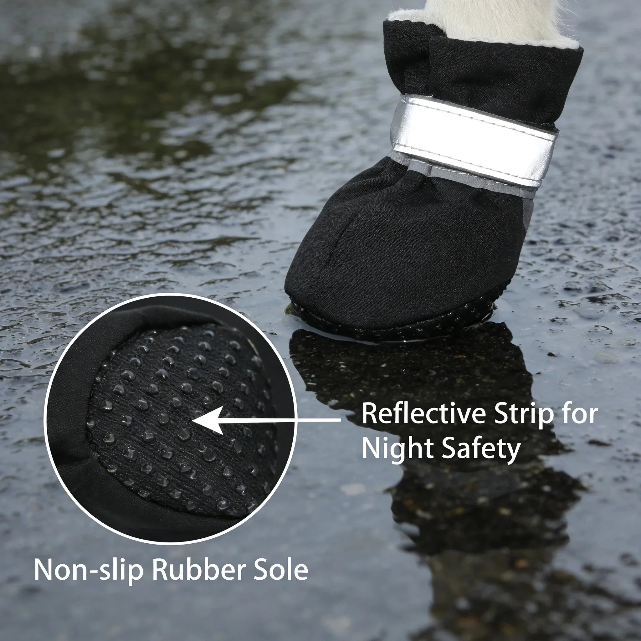 Small Dog Puppy Shoes Waterproof Anti Slip Soft Sole Boot Size 5x4.2cm for Puppies 10-13 lbs New Arrival