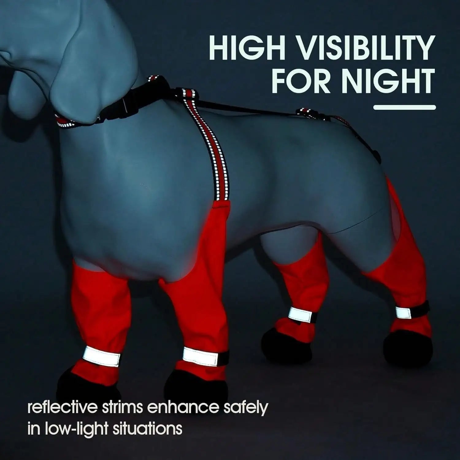 Adjustable Dog Suspender Boots Waterproof For All Size Dogs