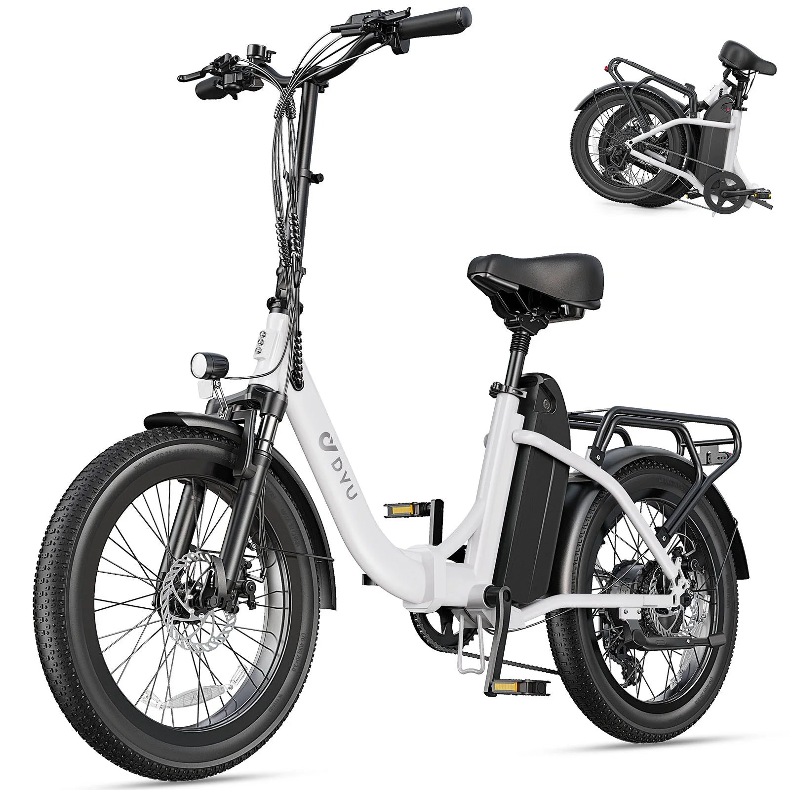Folding 1000W Motor 48V15.6AH Lithium Battery Hydraulic Brake 20*3.0 Inch Fat Tire