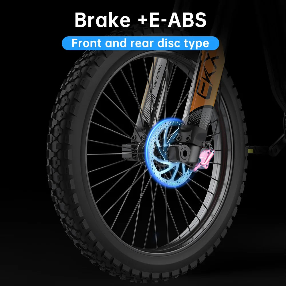 Adult Off Road Electric Bicycle 3000W Motors 60V30AH Lithium Battery Speed 85Kmh