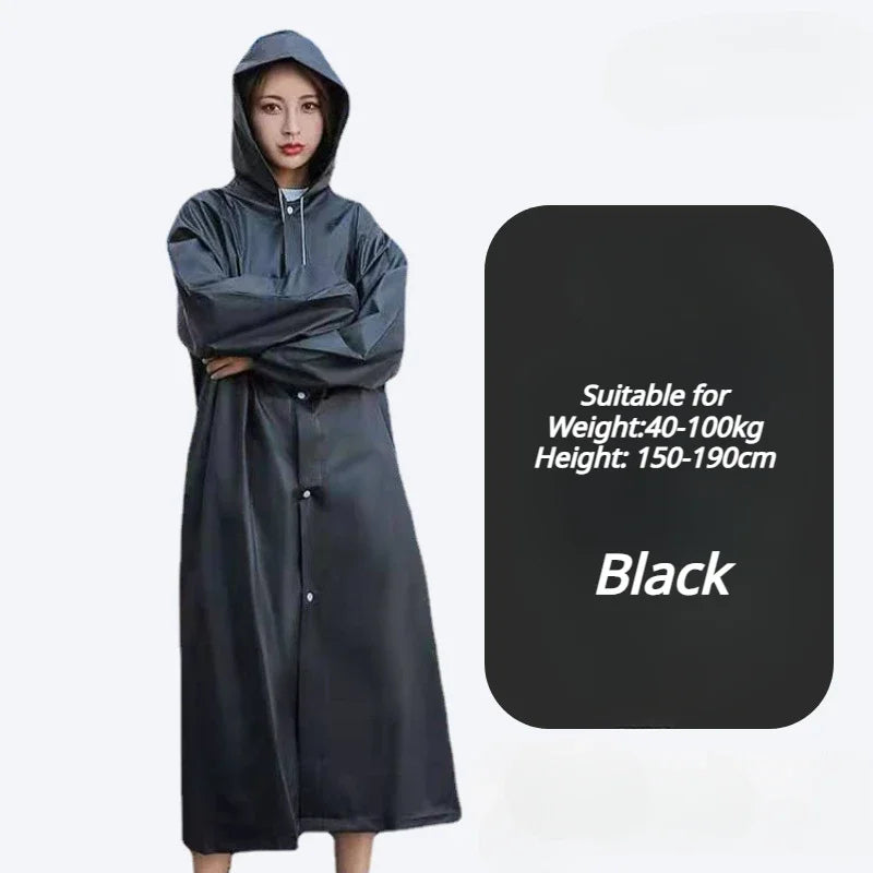 Outdoor Lightweight One-piece Long Raincoat for Men and Women