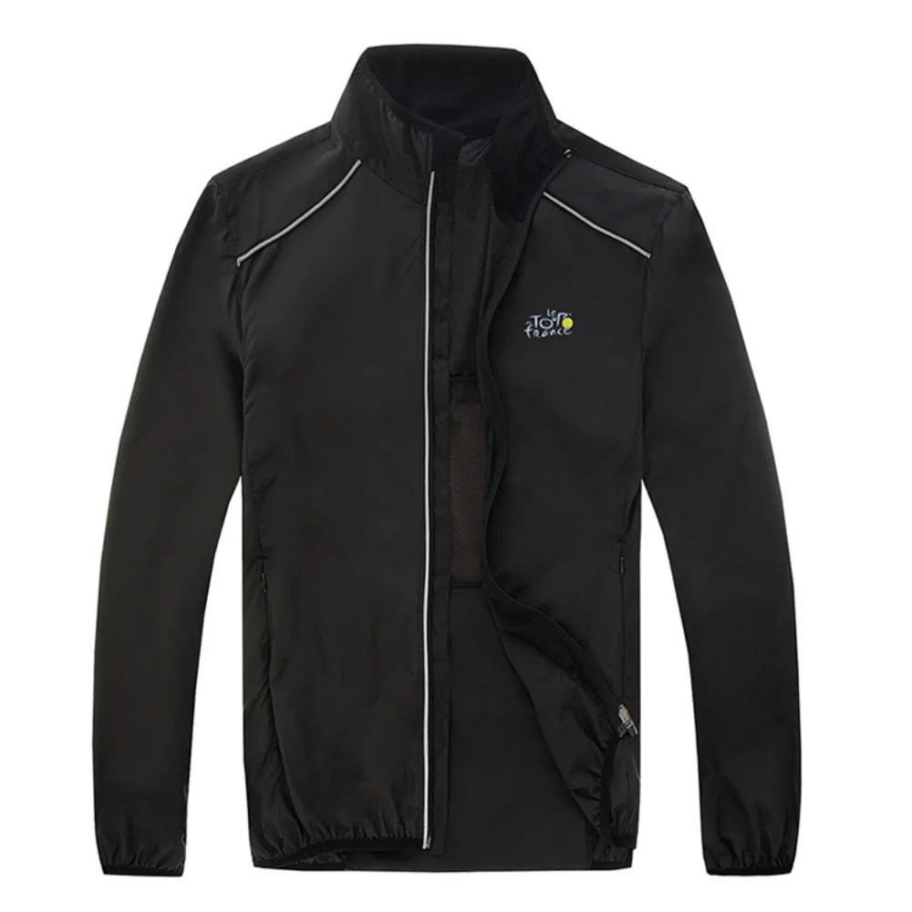 Reflective Men's Rain Jacket Waterproof Windbreaker
