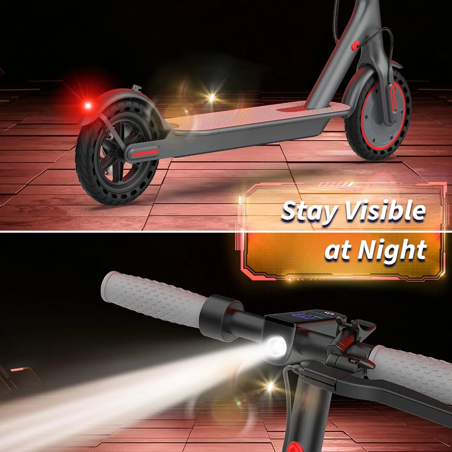 Foldable 350W Electric Scooter 10.5Ah 19mph Max Speed Smart APP Control 21miles Range