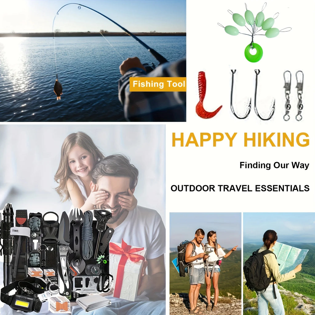 Survival Gear Kit, 20-in-1 EmergenT Equipment