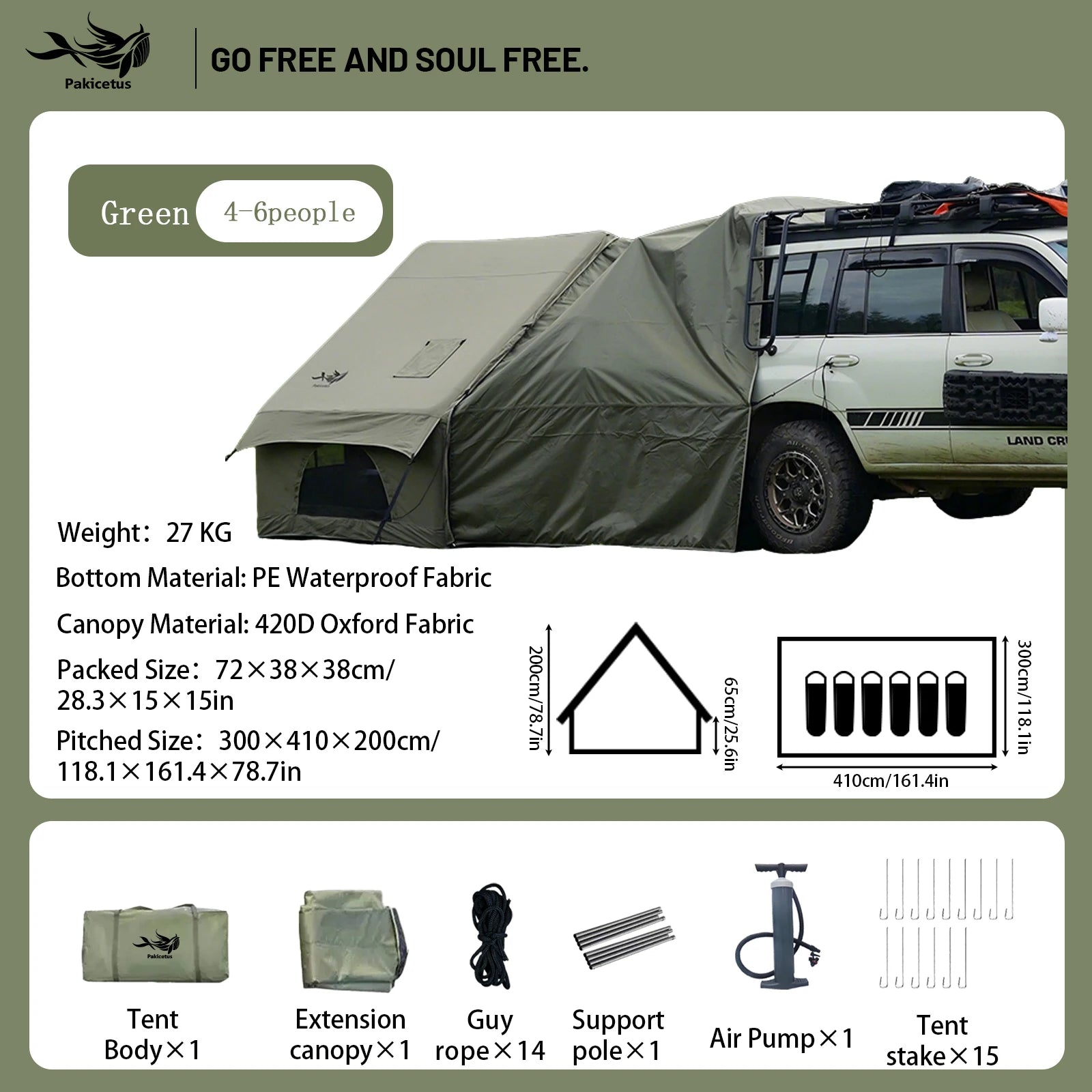 Large Inflatable Camping Tent with Skylight,  Breathable Mesh Design, Summer